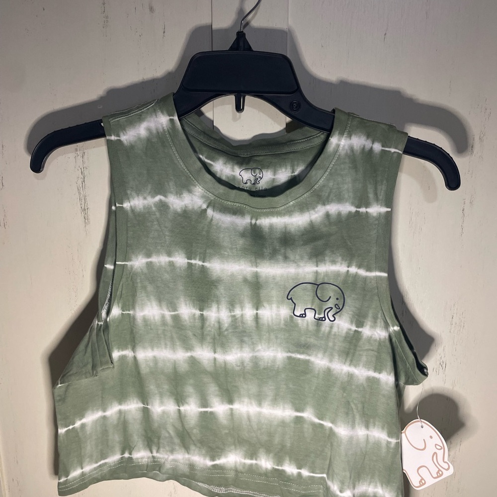 Ivory Ella Green Tie-Dye Crop Top NWT  available in s,m,xl